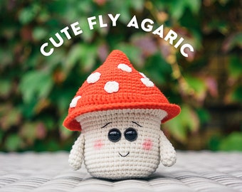 Crochet Mushroom Pattern, Amigurumi Mushroom Pattern, Crochet Fly Agaric, Fly Agaric Crochet Pattern