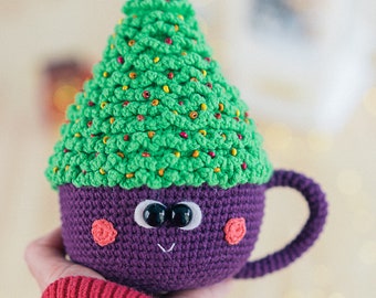 Christmas Tree Mug Crochet Pattern, Gnome Mug, Amigurumi Gnome Pattern, Crochet Pattern, Christmas Pattern