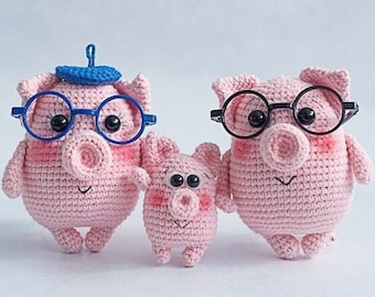 Crochet Pattern, Crochet Pig Pattern, Amigurumi Piggy Pattern, Crochet Piggy