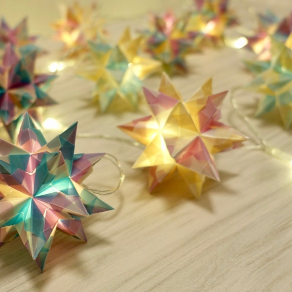 Moravian Star String Lights Etsy