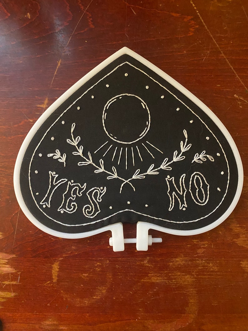 Ouija Board Planchette Embroidery Embroidery Art Collectibles Shantived Com