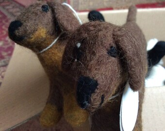 Felt Dachshund- Mini Smooth Felt Dachshund- Hand Made