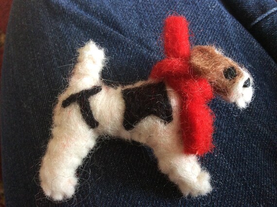 Fox Terrier Wirehaired Black White Brooch Dog Breed Jewellery Etsy