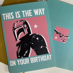The Mandalorian Card, The Mandalorian Birthday Card, The Mandalorian Greetings Card, Star Wars Birthday Card, Star Wars Greetings Card