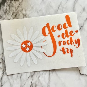 Good Ole Rocky Top Tennessee Daisy Decal - Football - Car Decal - Bumper Sticker - Yeti - Laptop - Phone Decal - Free Shipping