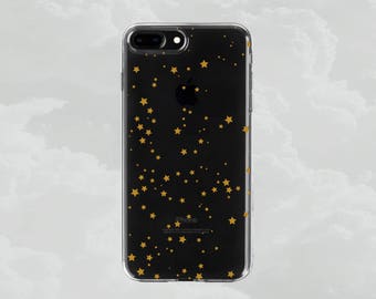 CLEAR iPhone X case iPhone 11 12 13 case iPhone 13 Pro Max iPhone XR iPhone 8 iPhone SE case iPhone 7 iPhone 8 Plus Stars Gold Constellation