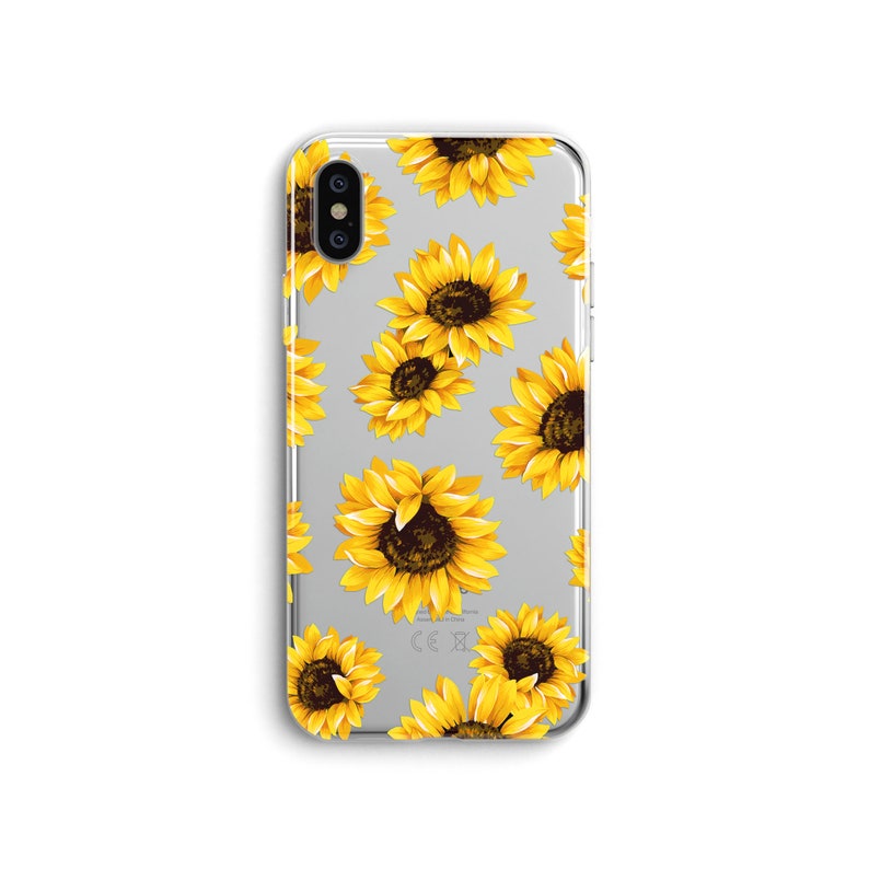 CLEAR Iphone 12 Case Sunflower Iphone 12 Pro Case Floral Etsy