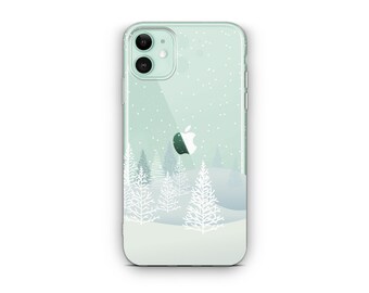 CLEAR iPhone 14 case iPhone 13 11 case Winter Forest iPhone 15 Pro case iPhone 12 iPhone 12 Pro Max iPhone 11 Pro iPhone XR X 8 Se Apres Ski