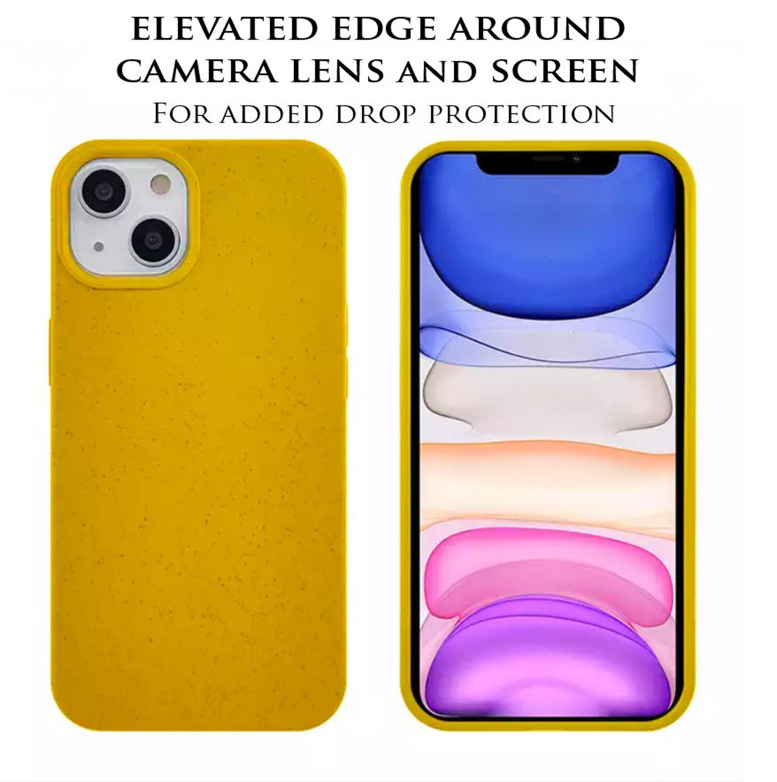 Iphone 12 Case Yellow Iphone 12 Pro Case Biodegradable Etsy