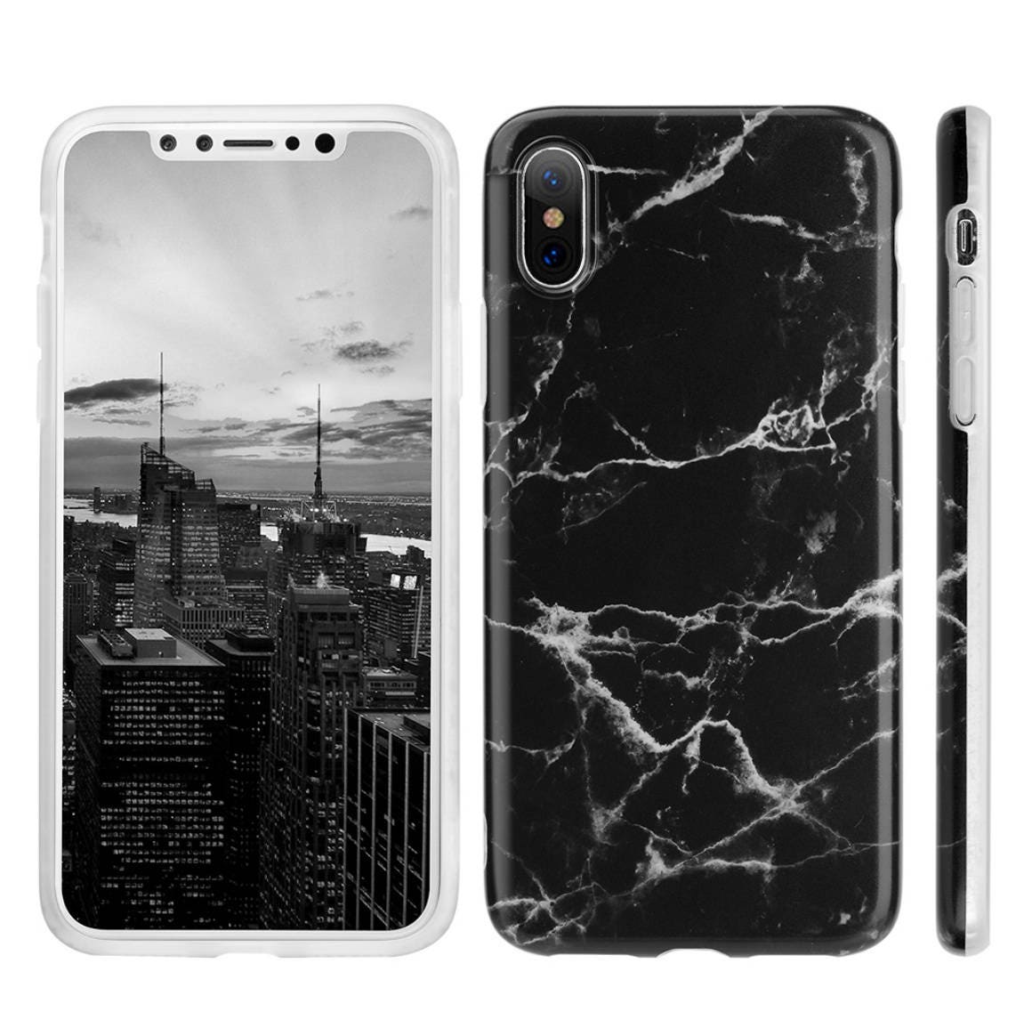 Aesthetic Iphone Case Black Marble Iphone 11 12 Case 12 Pro Etsy UK
