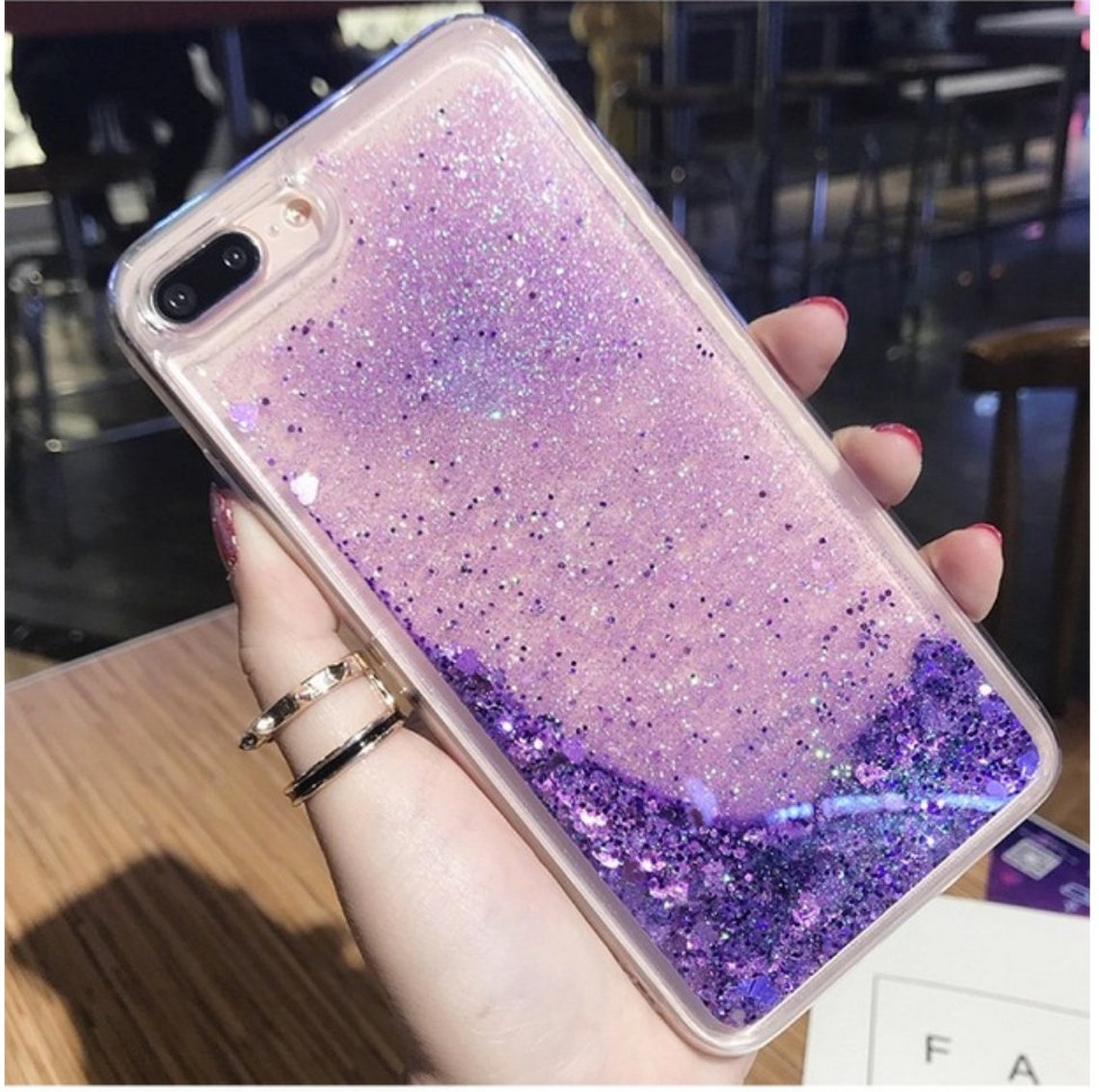 Purple Glitter Iphone 12 Pro Max Case Custom Iphone 11 Case Etsy