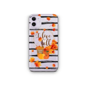 I Love Fall Most of All. Autumn Fall Leaves. Fall Vibes with falling leaves and pumpkin spice latte now available for iPhone 15