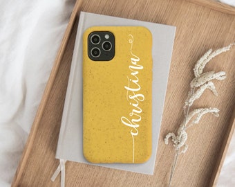 Yellow iPhone 13 Case Bright Colorful iPhone 14 Pro Personalized Name Eco iPhone 13 Pro case iPhone 13 Pro Max case 13 Mini Custom Name case