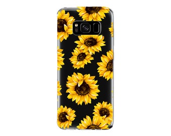 CLEAR Sunflower Case for Samsung S23 S23+ S21 S21 Ultra Samsung S22 S22 Plus Ultra Note 10 Note 10+ | Samsung Note 20 | Samsung S8 S10 S20+