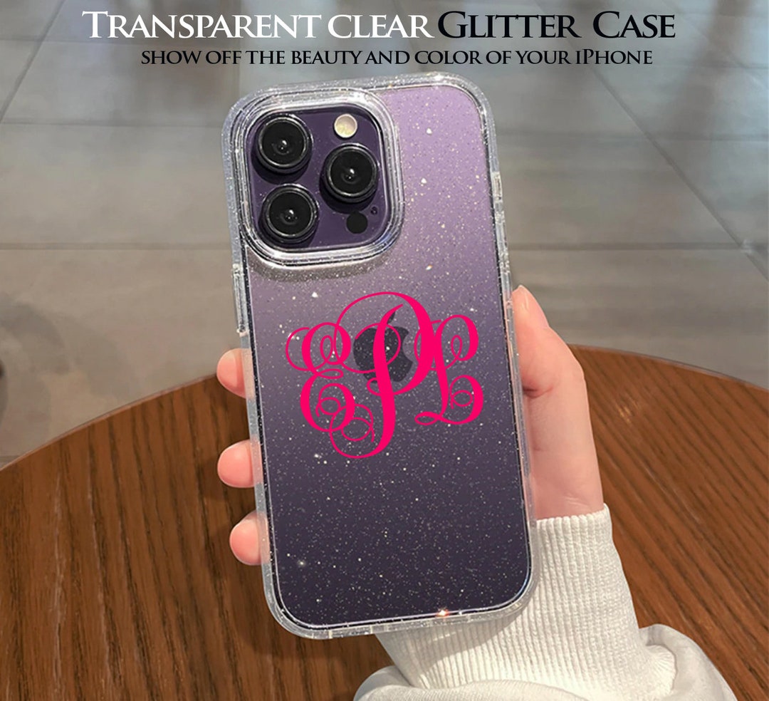 IPhone 14 Pro Case CLEAR Glitter iPhone Case Personalized With Etsy