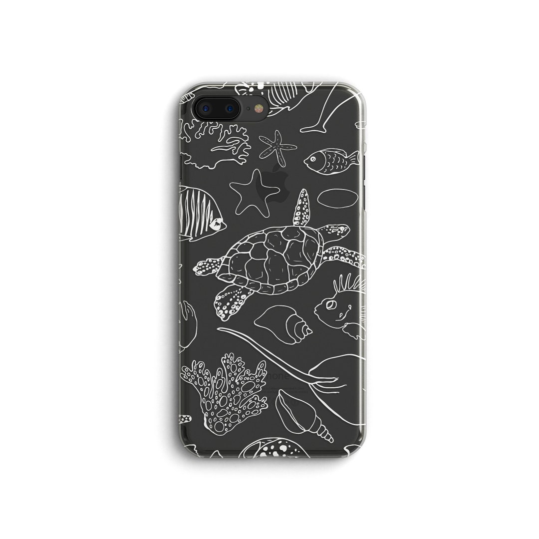 CLEAR iPhone 15 Case Sea Turtle Sea Life iPhone 14 Pro Case Etsy