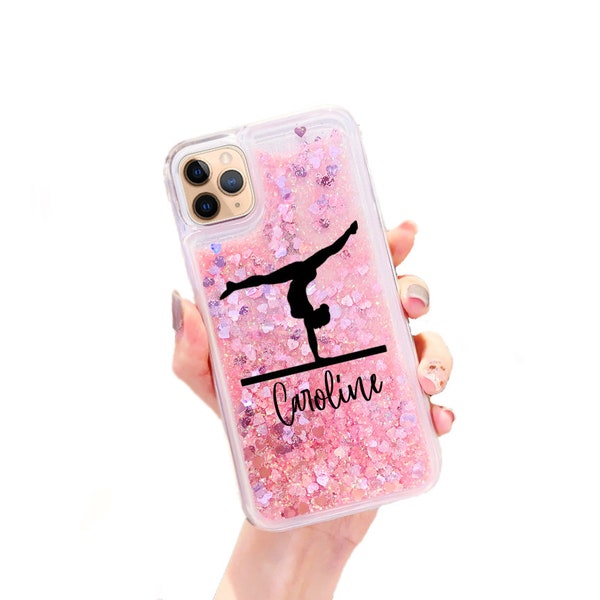 Gymnastic Glitter iPhone case iPhone 14 case Tumbling iPhone 12 iPhone 13 iPhone 11 iPhone 14 Pro case iPhone 13 Pro 12 Pro Personalized 8 7