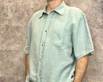 linen big shirt plus size
