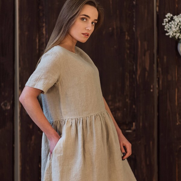 Lithuanian Linen Dress Etsy