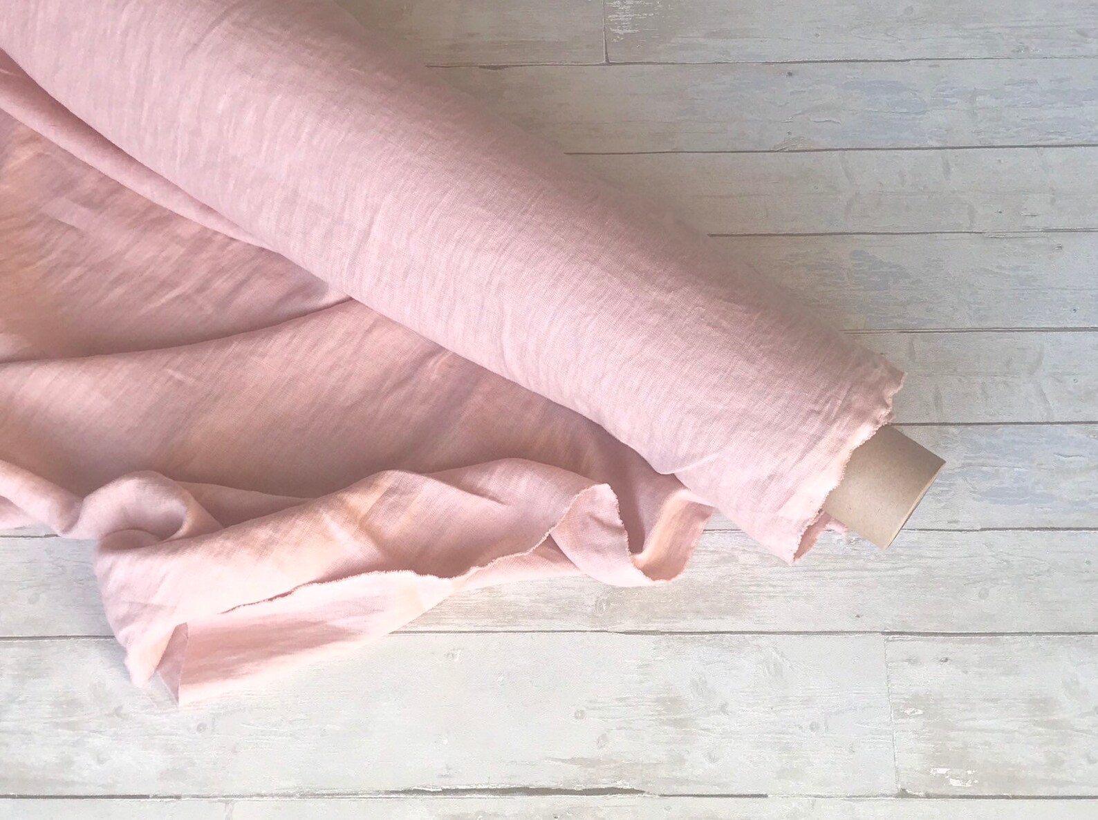 Dusty pink Linen fabric by the yard by the meter softened pure Etsy