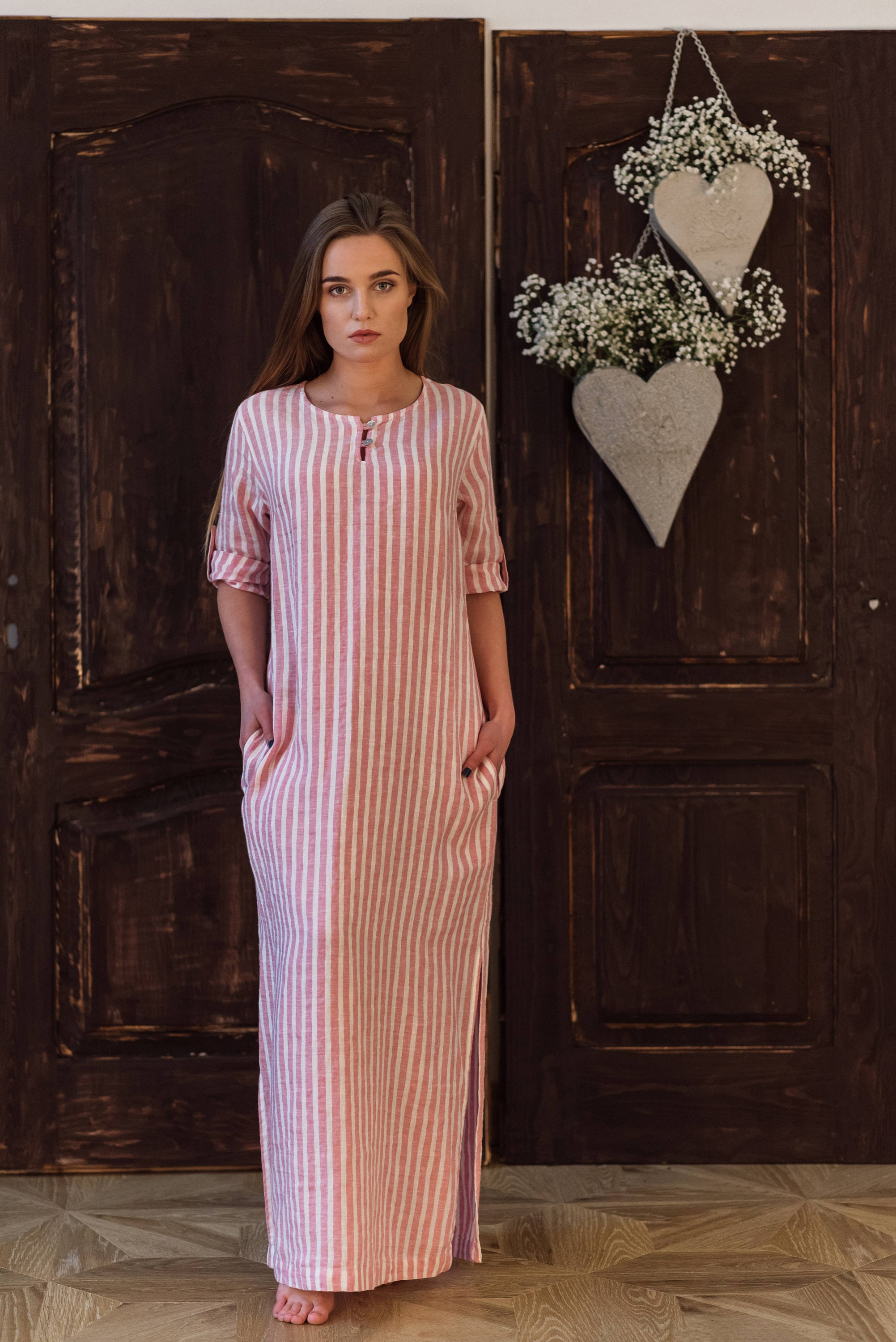 Kaftan for Women Long Linen Dress Linen Sundress Maxi Dress Etsy UK