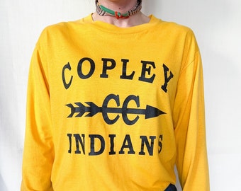 Copley Indians Yellow Long Sleeve Tee - Size S/M