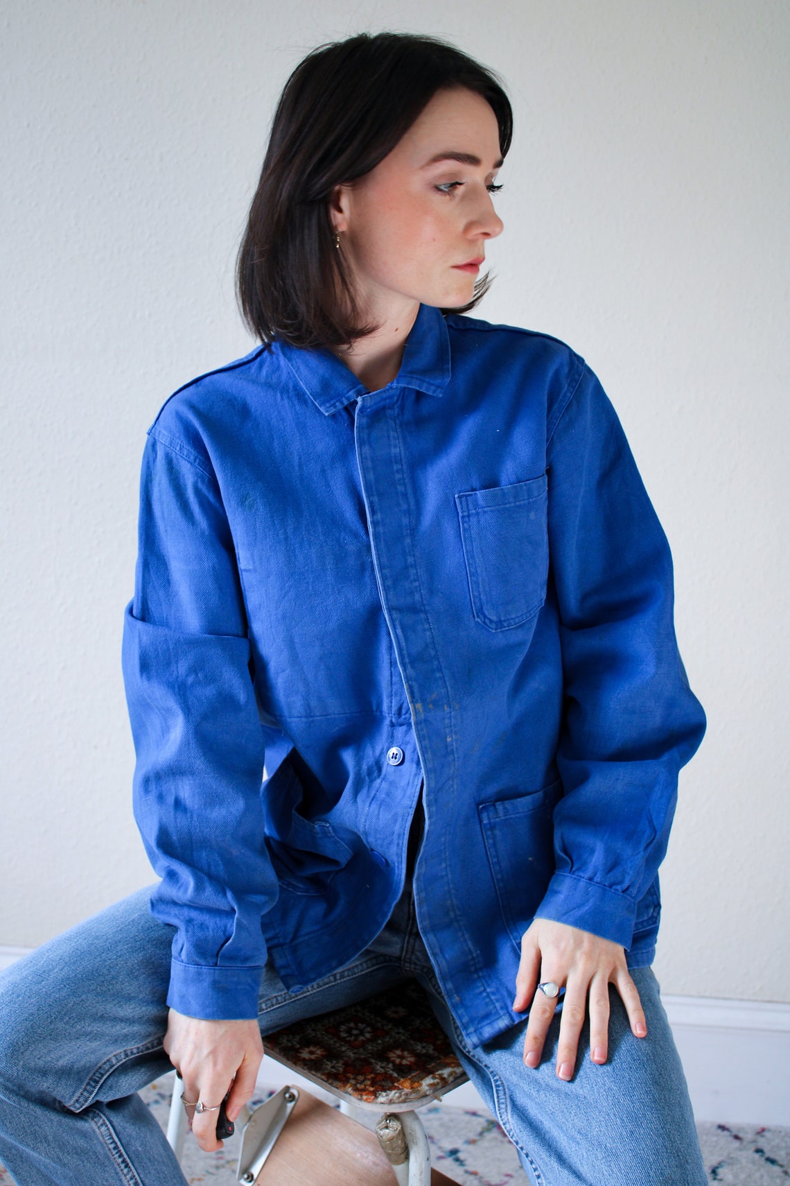 Royal Blue Workwear Chore Jacket Etsy