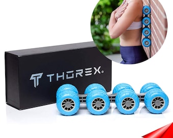 Rolo de massagem nas costas Thorex para liberação muscular de tecidos profundos, melhora a postura, alívio da dor nas costas superior e inferior, homens e mulheres, aprovado por Chiro