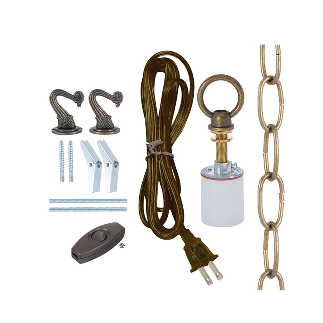 Swag Lamp Kit for Fabric Shades Etsy