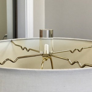 Modern Clear Acrylic-Cylinder/Drum Shaped Lamp Finial: Fits a standard lamp harp and lampshade 2 1/8" ht. 1 1/4 diameter and Tapped 3/4"-27F