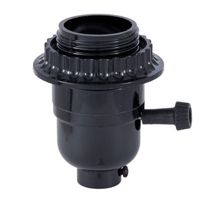 Medium Base, On-Off Turn-Knob, Phenolic Socket, with Threaded Shell and Ring