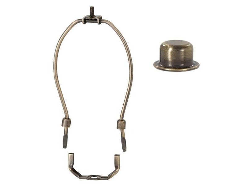 Lamp Harp With Knob Finial Metal Finish and Height of Your Etsy