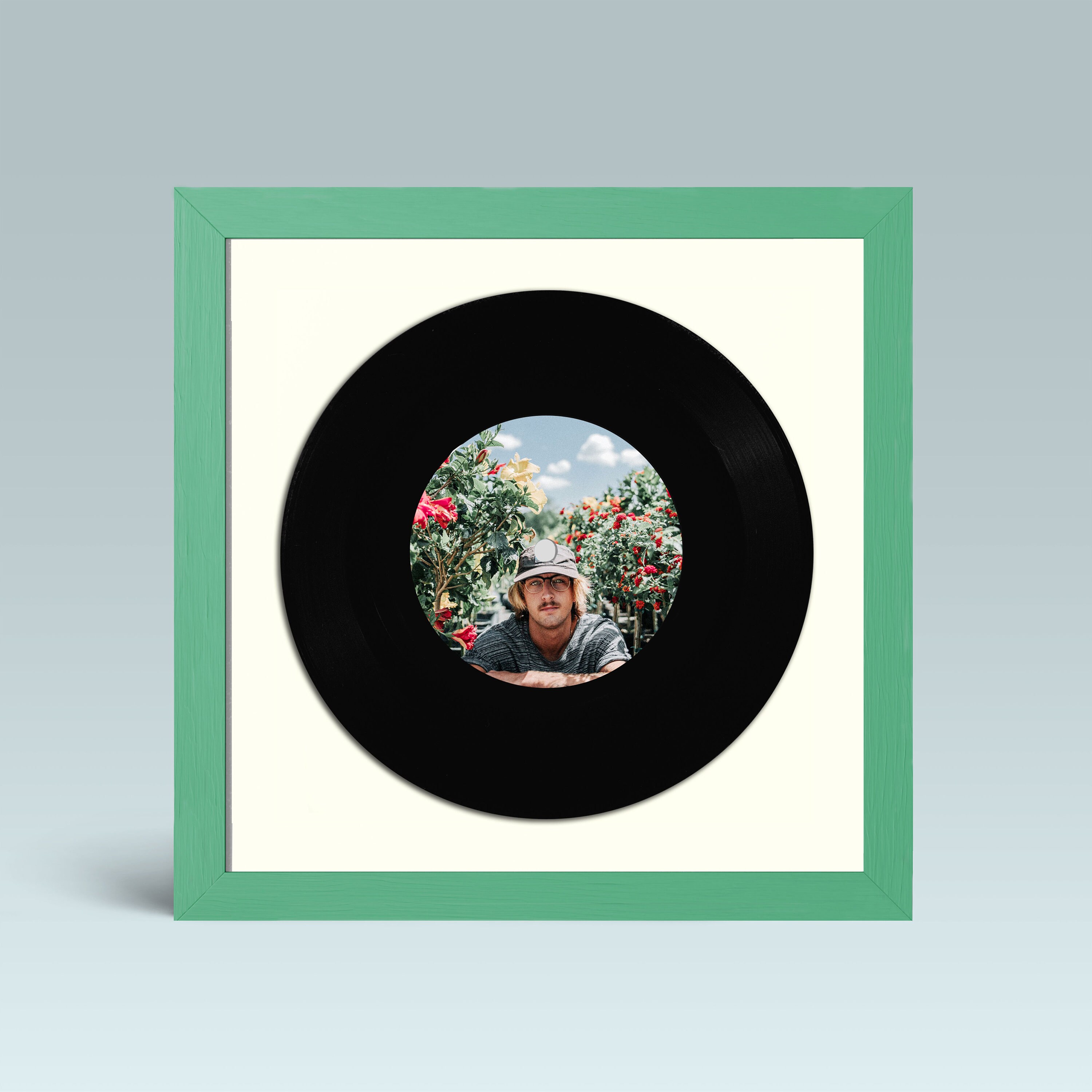 7" Inch Record Frame - Surf Green for 45 RPM records singles