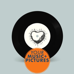 Disque vinyle 7" personnalisé : cadeau musique personnalisé