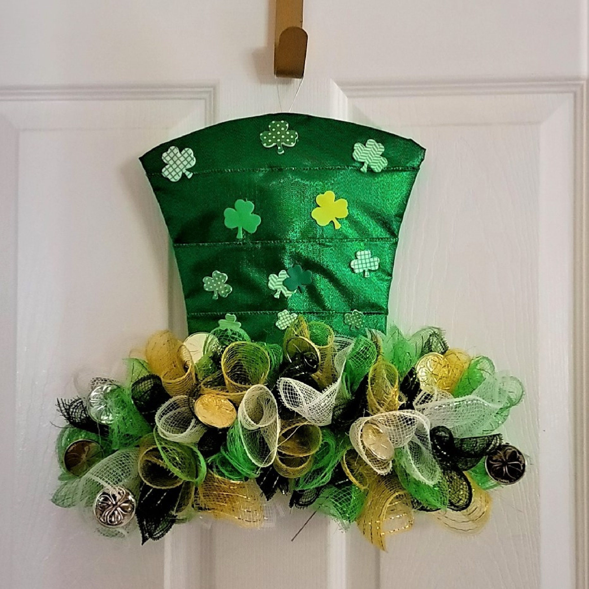 St. Patrick's Day Decorations Clover Lucky Table Sign - 3pcs Wooden Shamrock Letter Table Centerpiece Green Freestanding Home Office