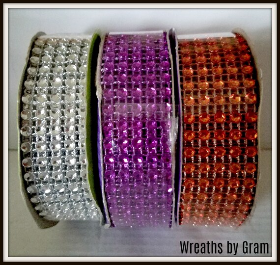 Diamond Mesh Ribbon Rhinestone Ribbon Diamond Wrap Etsy