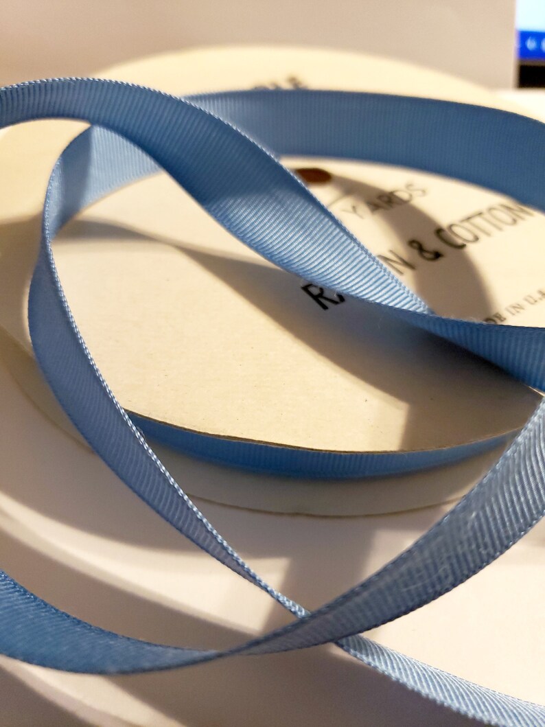 5/8 x 10 yards Light Blue Ribbon by the Yard Grosgrain Etsy
