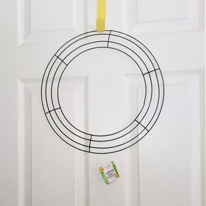 14 Inch Wire Wreath Form Metal Wreath Frame DIY Wreath Deco Mesh Burlap ...