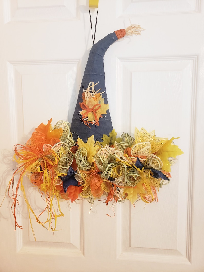 Autumn Wreath Front Door Decoration Thanksgiving Wreath Deco Mesh Fall Door Wreath Harvest Decor Cottagecore Decor Country Porch Decor Leaf image 2