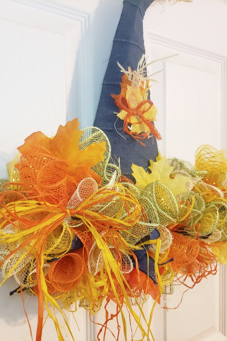 Autumn Wreath Front Door Decoration Thanksgiving Wreath Deco Mesh Fall Door Wreath Harvest Decor Cottagecore Decor Country Porch Decor Leaf image 10