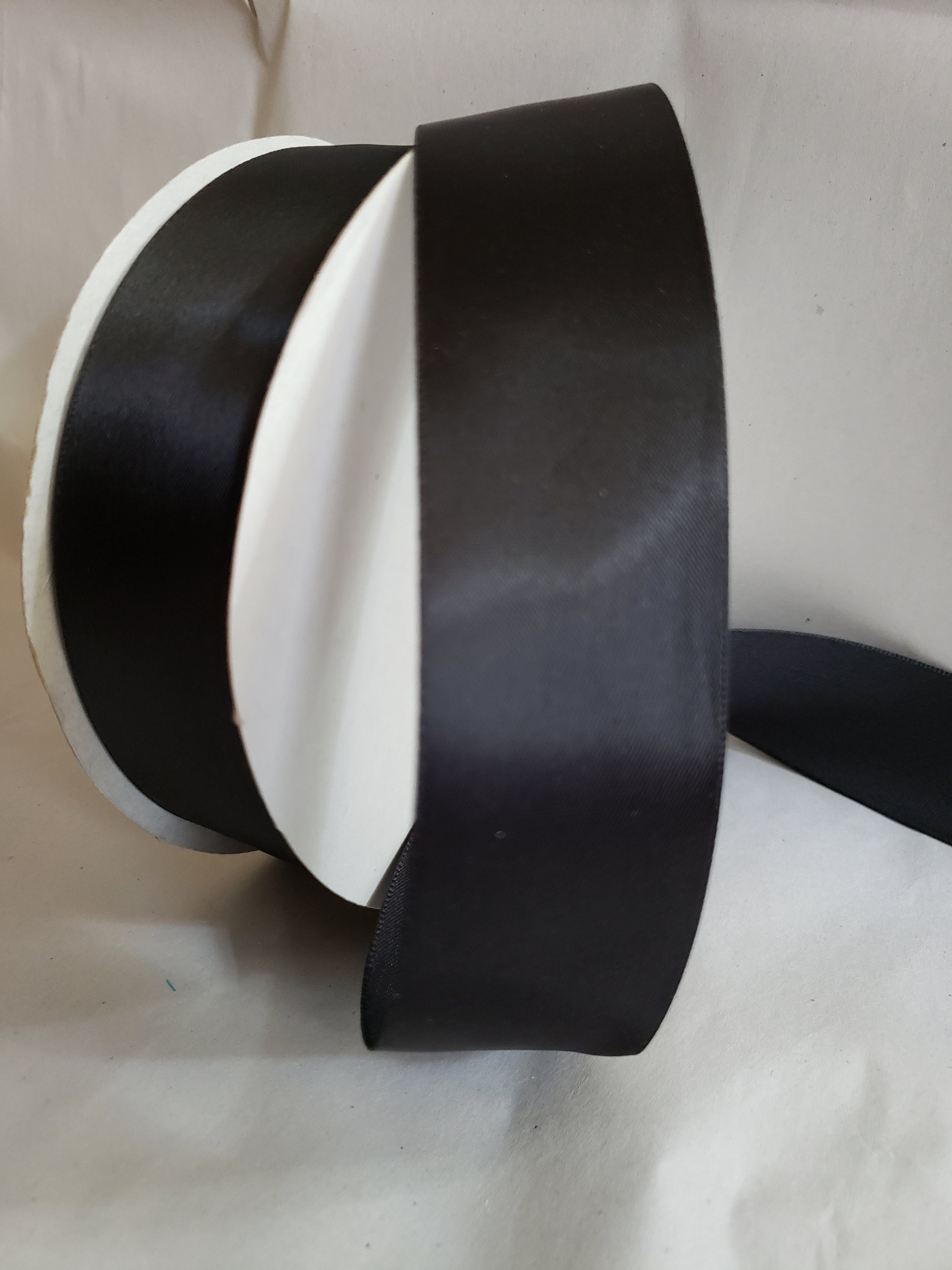 Narrow Black Satin Ribbon 6 Mm 1/4 Double Faced Pure Black Satin Ribbon Thin  Midnight Black Gift Wrapping Ribbon 