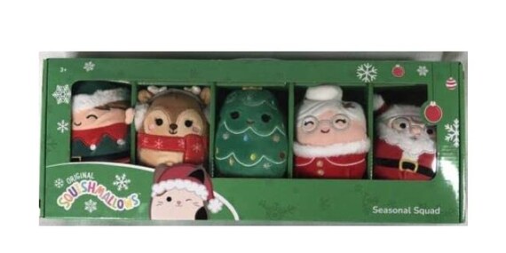 Squishmallow Winter Holiday 8 Pack 4 Inch Plush Ornament Set Collection  2023 New