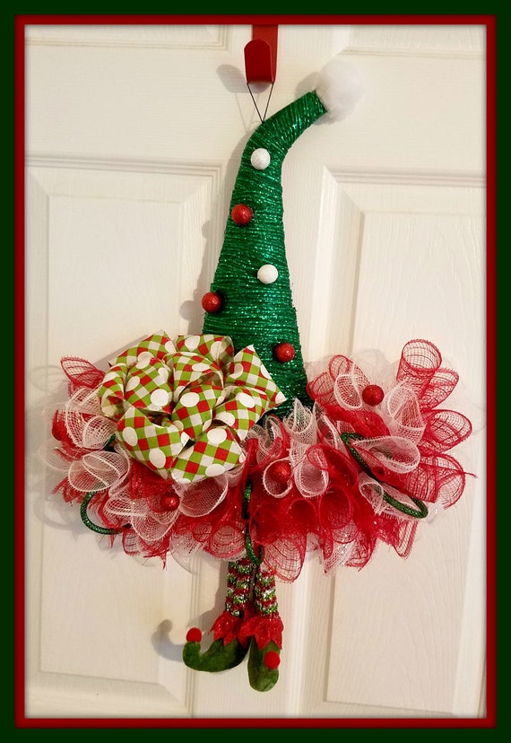 Elf Hat Wreath Christmas Wreath 