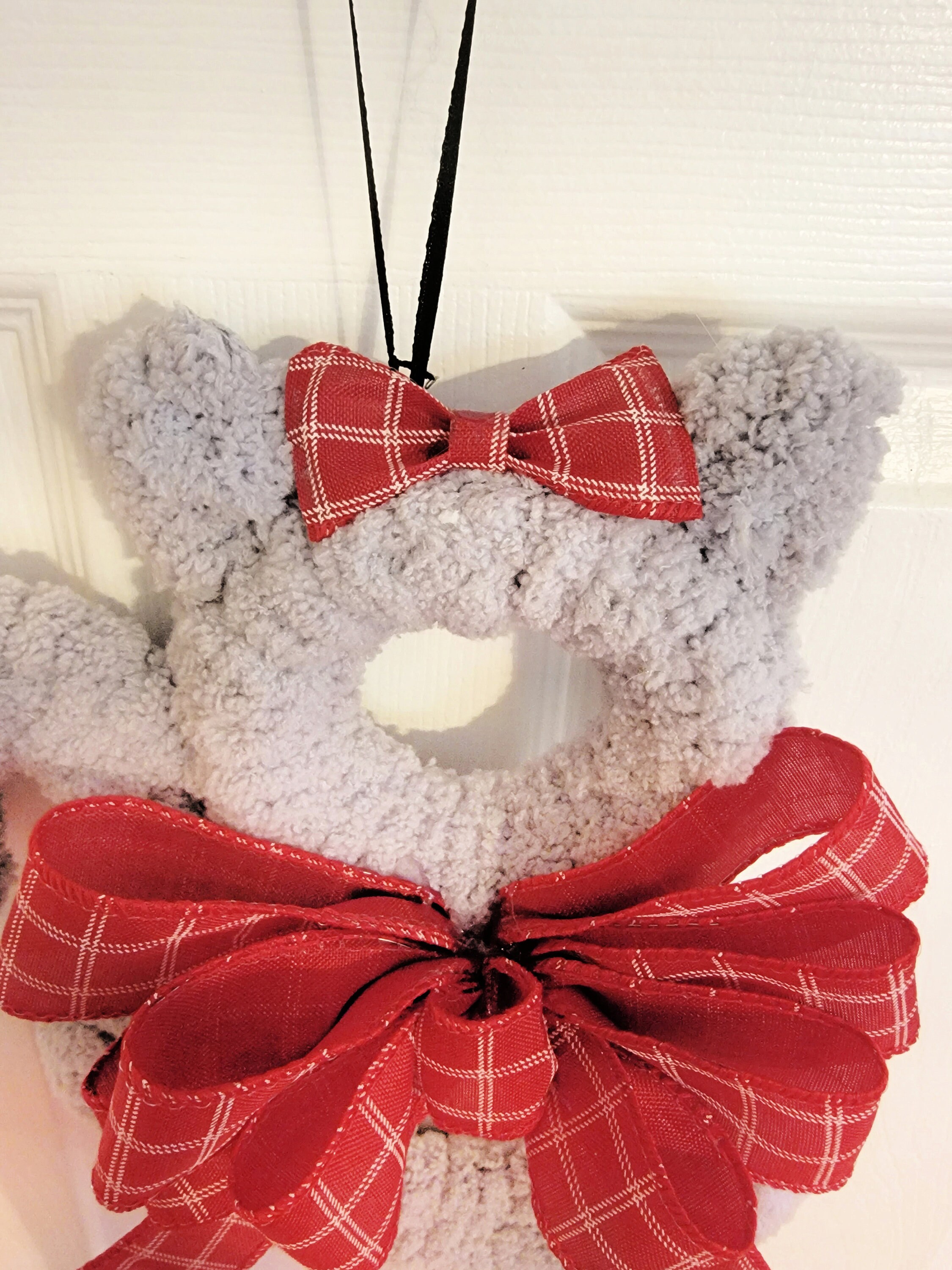 Gray Tabby Cat Wreath Christmas Cat Lover Gifts for Cat Owners Etsy