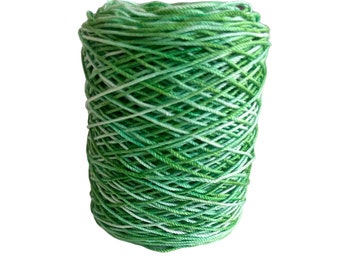 150 yds - hand dyed crochet thread - cotton thread - tatting - crochet thread - crochet supply - size 10 varigated - peppermint candy