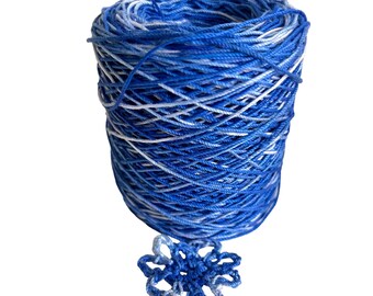 150 yards Hand dyed Royal blue crochet thread - cotton thread - crochet - tatting - cotton crochet thread - knitting - crochet - royal blue