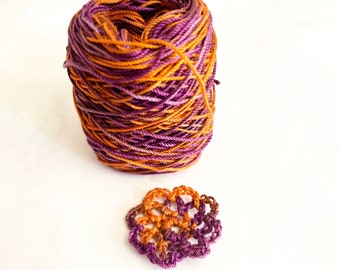 50 yds hand dyed crochet thread - cotton thread - crochet  - tatting tool - cotton crochet thread - crochet supply - mums - size 10 - thread