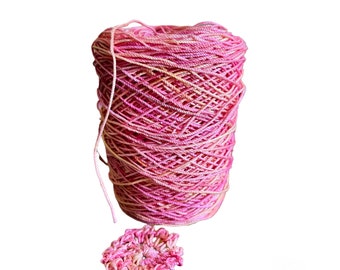 150 yards Hand geverfd roze haakdraad - katoenen draad - haak - tatting tool - katoenen haakdraad - haak - sorbet