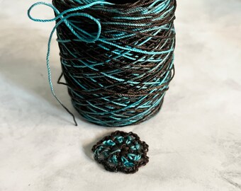 150 yds hand dyed crochet thread - cotton thread - crochet  - tatting tool - cotton crochet thread - crochet supplies - threads - cupcake