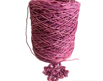 150 yds - handgeverfde haakdraad - katoenen draad - tatting - haakdraad - haakvoorraad - maat 10 bont - mauve scape